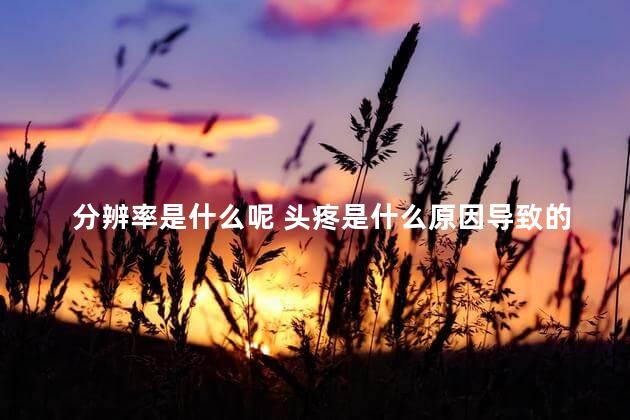 分辨率是什么呢 头疼是什么原因导致的